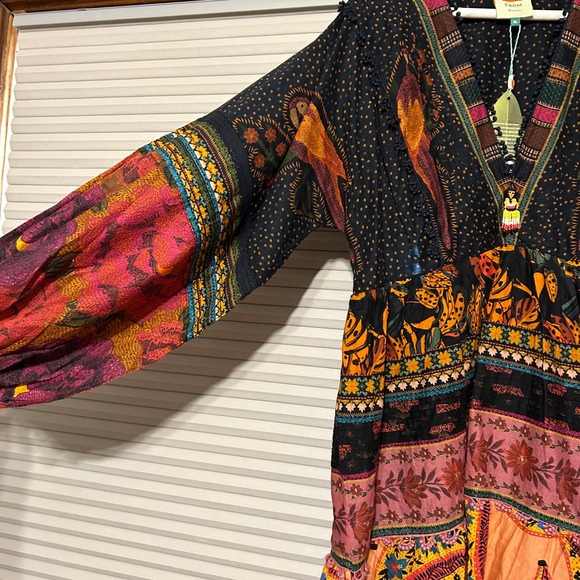 Farm Rio Mixed patchwork mini dress NWT - Picture 4 of 8